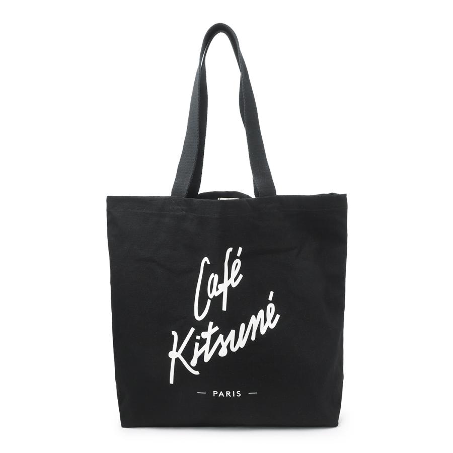 メゾンキツネ MAISON KITSUNE トートバッグ Cafe Kitsune ブラック メンズ レディース spcku05105-black｜mb-y｜02