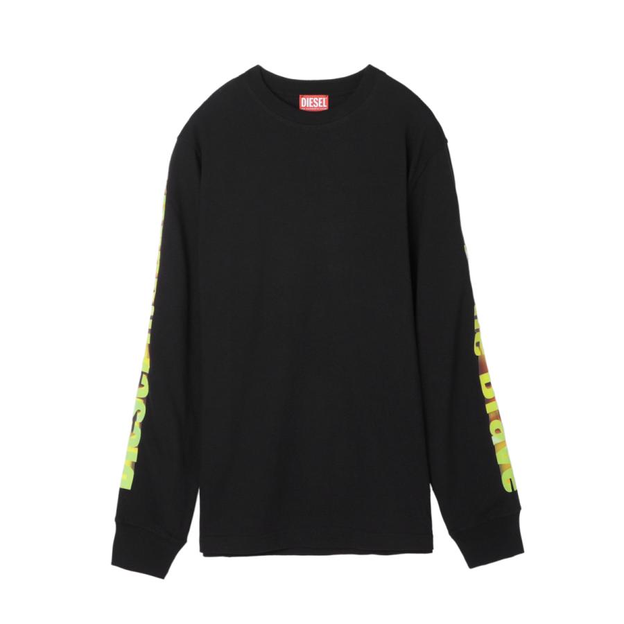 [あす着] ディーゼル DIESEL クルーネックカットソー メンズ T-JUST-LS-L1 DIESEL（ディーゼル） クルーネックカットソー T-JUST-LS-L1 ブラック