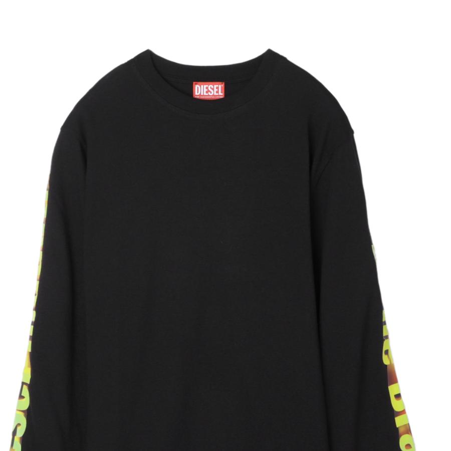 DIESEL（ディーゼル） クルーネックカットソー T-JUST-LS-L1 ブラック
