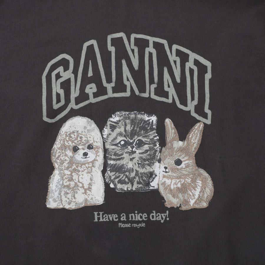 GANNI（ガニー） パーカ ISOLI OVERSIZE ANIMALS HOODIE フーディ