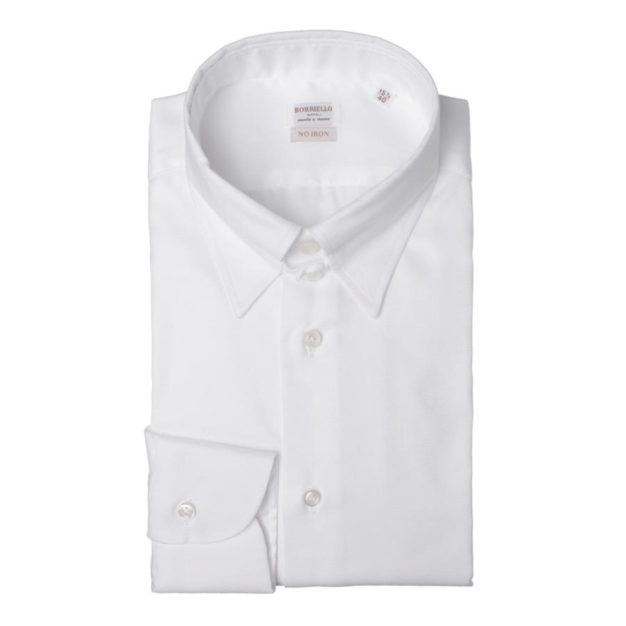 ボリエッロ BORRIELLO タブカラーシャツ TAB SLIM FIT ホワイト メンズ tab-15005-6｜mb-y｜02