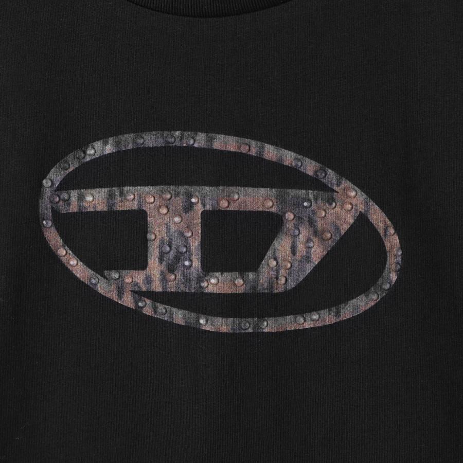 DIESEL（ディーゼル） クルーネック 長袖Tシャツ TDOLSY オーバルDロゴ