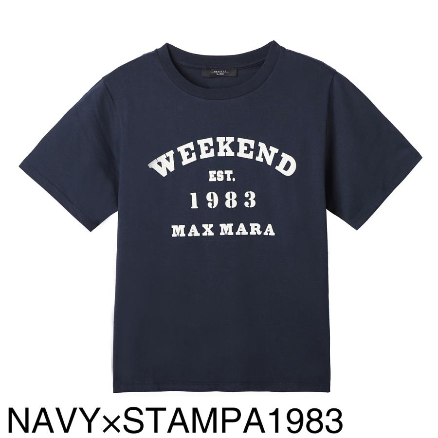 ウィークエンドマックスマーラ WEEKEND Max Mara クルーネックTシャツ TENUE テーヌエ コットン ロゴ レディース tenue-2615971051600-006の画像