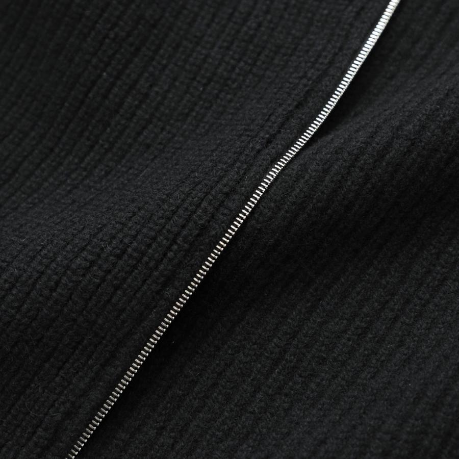 ジョンスメドレー JOHN SMEDLEY ジップアップ ニットブルゾン THATCH 7ゲージ STANDARD FIT メンズ thatch-blackの画像