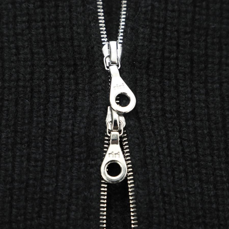 ジョンスメドレー JOHN SMEDLEY ジップアップ ニットブルゾン THATCH 7ゲージ STANDARD FIT メンズ thatch-blackの画像