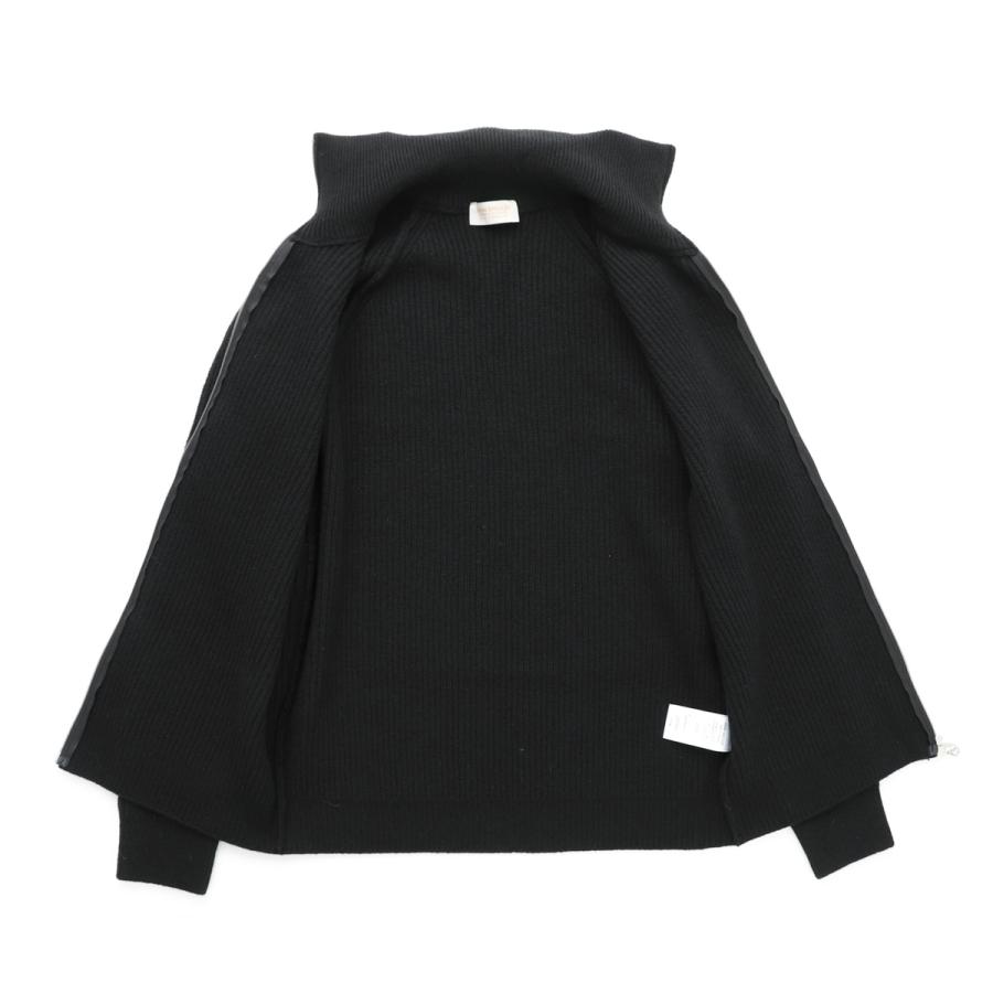 ジョンスメドレー JOHN SMEDLEY ジップアップ ニットブルゾン THATCH 7ゲージ STANDARD FIT メンズ thatch-blackの画像