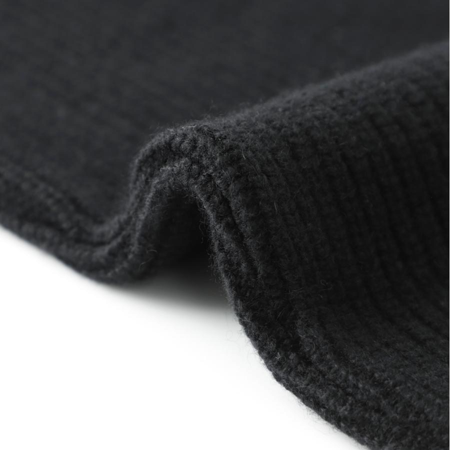 ジョンスメドレー JOHN SMEDLEY ジップアップ ニットブルゾン THATCH 7ゲージ STANDARD FIT メンズ thatch-blackの画像