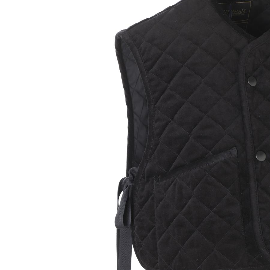 LAVENHAM（ラベンハム） キルティング ジレ Black Edition Velvet Db