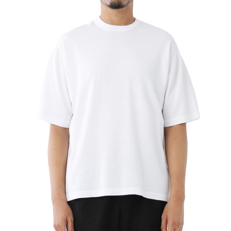 ジョンスメドレー JOHN SMEDLEY クルーネック 半袖ニット TINDALL シーアイランドコットン 24ゲージ メンズ tindall-white｜mb-y｜02