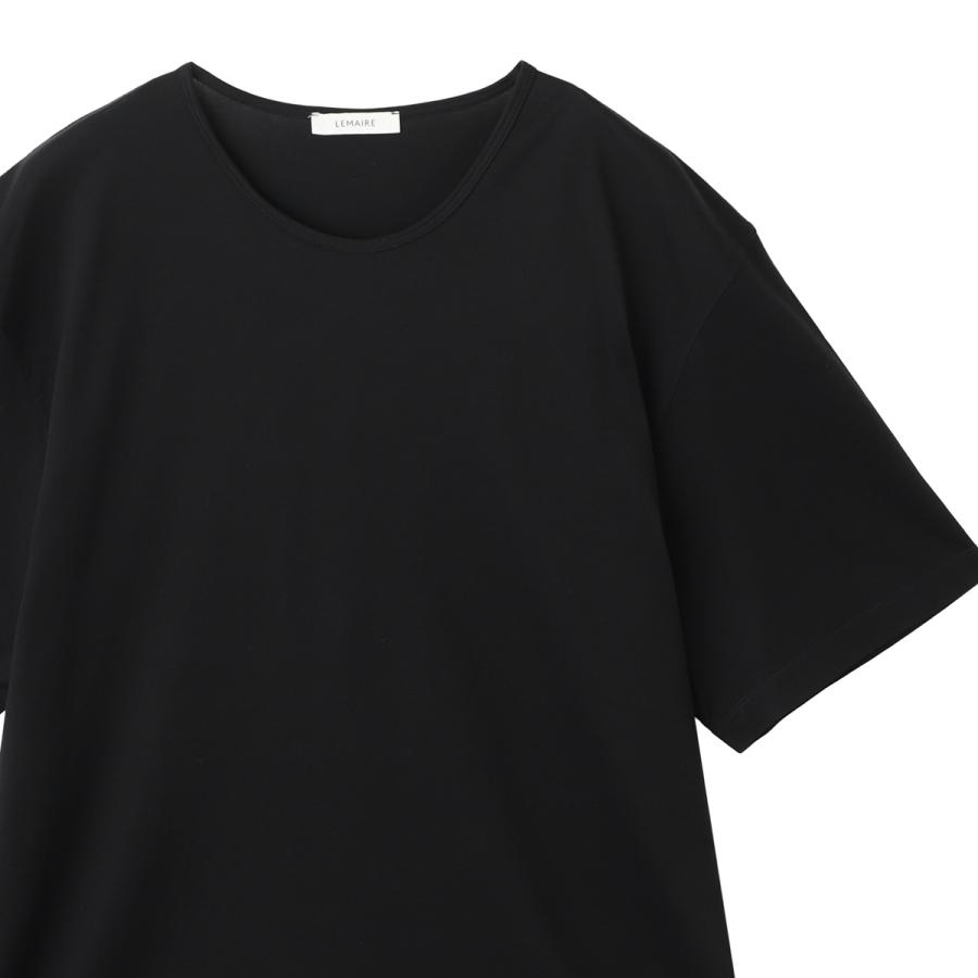 ルメール LEMAIRE クルーネックTシャツ RELAXED T-SHIRT ブラック