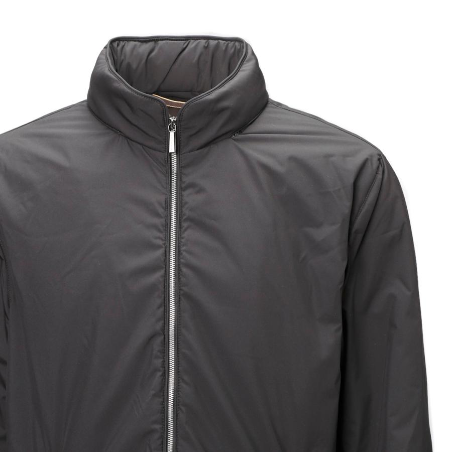 ムーレーMOORER断熱素材中綿ジャケット50ブラック MOORER（ムーレー） 中綿入り ジップアップ ブルゾン ACQUA TRISTANO