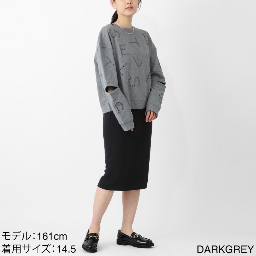 ステラマッカートニー STELLA McCARTNEY スウェットシャツ スウェット カットアウトデザイン パンチング ロゴ刺繍 キッズ ガールズ グレー レディースの画像