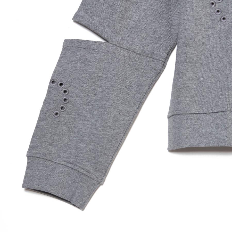 ステラマッカートニー STELLA McCARTNEY スウェットシャツ スウェット カットアウトデザイン パンチング ロゴ刺繍 キッズ ガールズ グレー レディースの画像