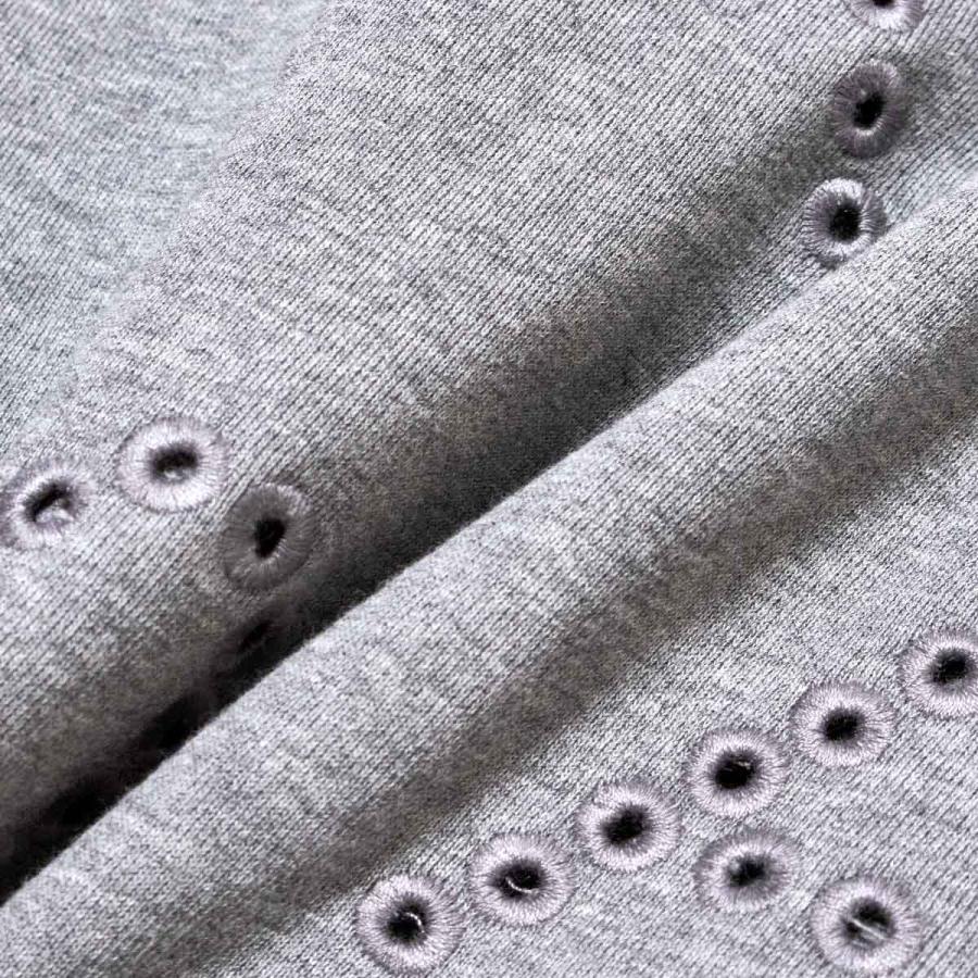 ステラマッカートニー STELLA McCARTNEY スウェットシャツ スウェット カットアウトデザイン パンチング ロゴ刺繍 キッズ ガールズ グレー レディースの画像