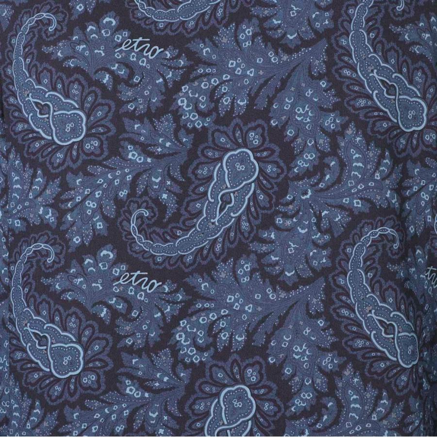 ETRO エトロ 総柄シャツ 大きいサイズあり ブルー メンズ u11454