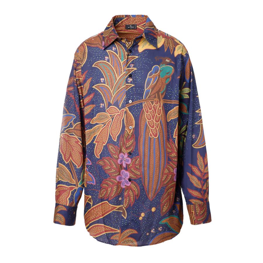 ETRO（エトロ） 長袖レギュラーカラーシャツ 総柄シャツ マルチカラー