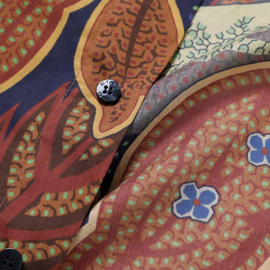 ETRO エトロ 長袖レギュラーカラーシャツ 総柄シャツ マルチカラー 