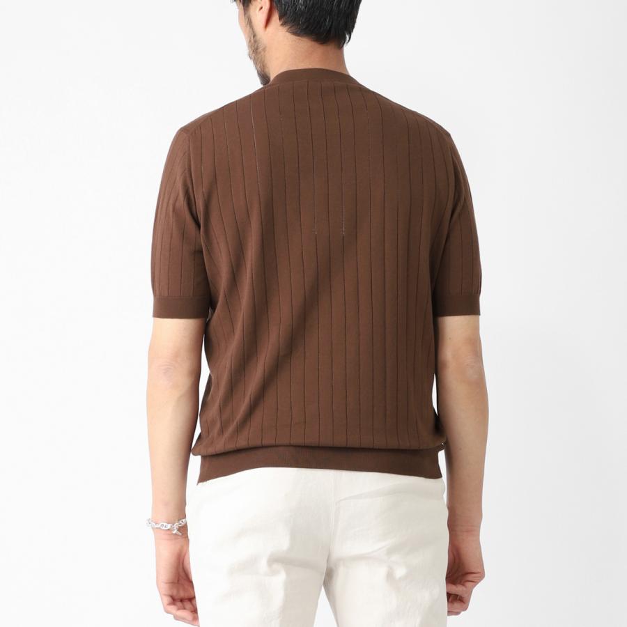 クルチアーニ Cruciani クルーネック 半袖ニット GIROCOLLO M/C 大きいサイズあり ブラウン メンズ u61558-67gc2-z0030_2