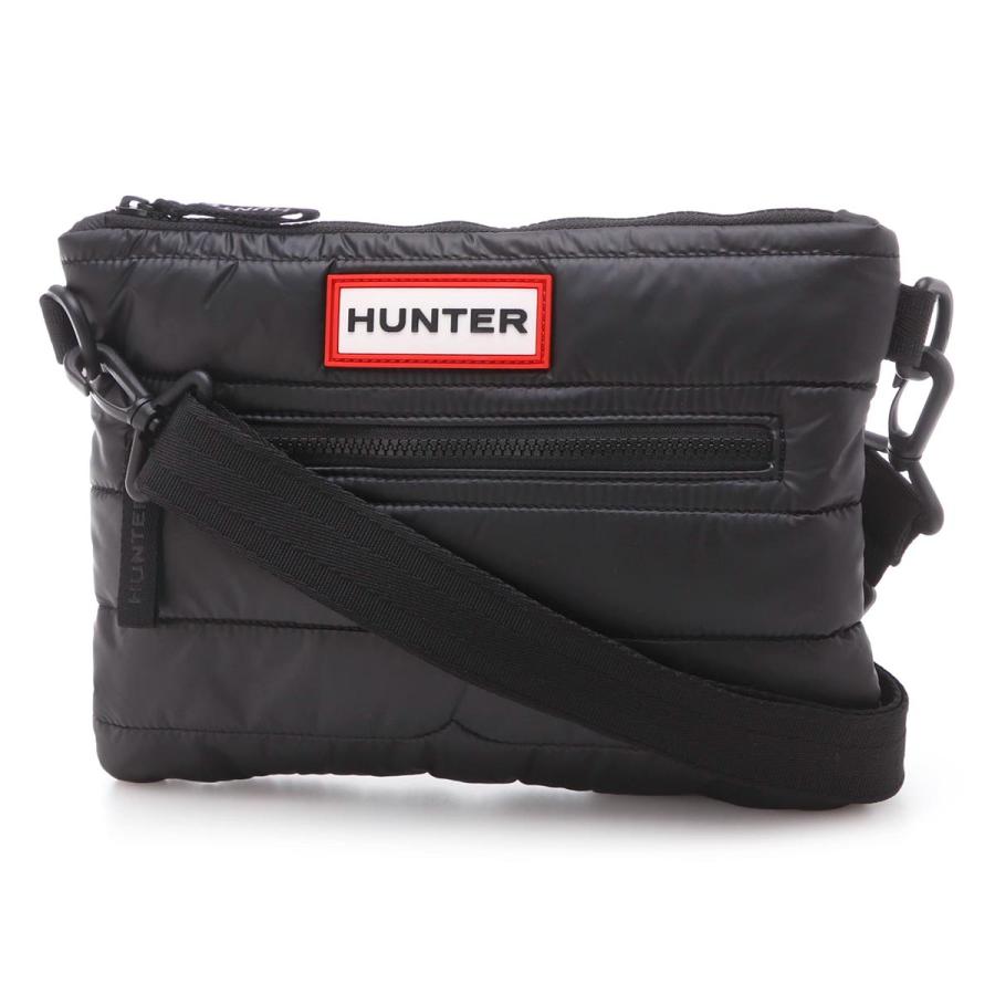 タグ付き HUNTER ショルダーバッグ サコッシュ ブラック HUNTER（ハンター） ショルダーバッグ ORIGINAL PUFFER SACOCHE クロス