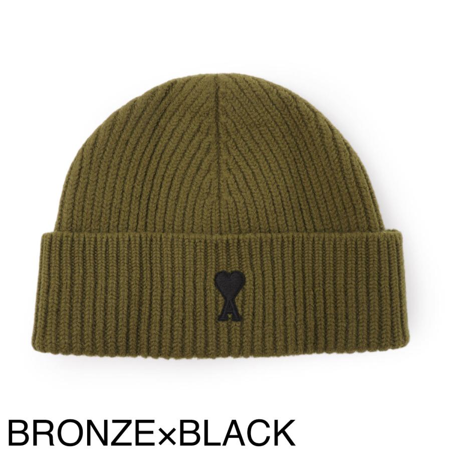 正規品 AMI PARISビーニー Ami De Coeur ビーニー ヘザーグレー/レッド | AMI PARIS