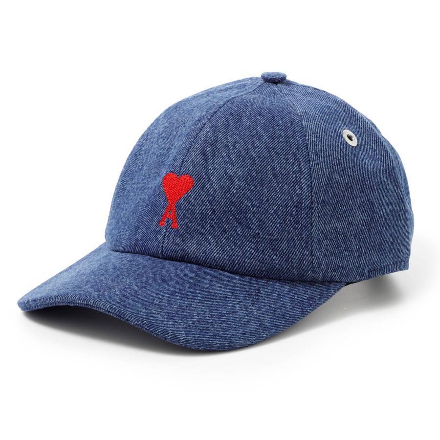 AMI Paris★ブルー Red Ami de Coeur キャップ AMI Alexandre Mattiussi アミ ALEXANDRE MATTIUSSI ベース