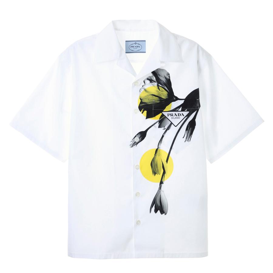 PRADA（プラダ） カジュアルシャツ ホワイト メンズ ucs339-s211-10n7