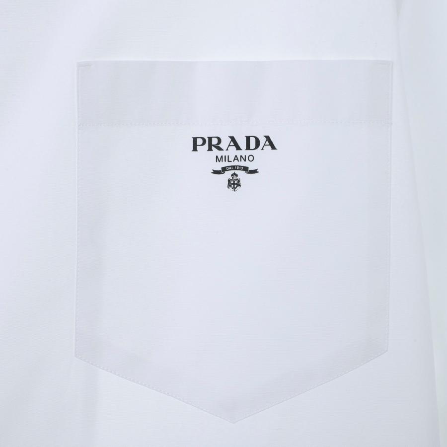 PRADA（プラダ） 半袖シャツ カジュアルシャツ ホワイト メンズ ucs410