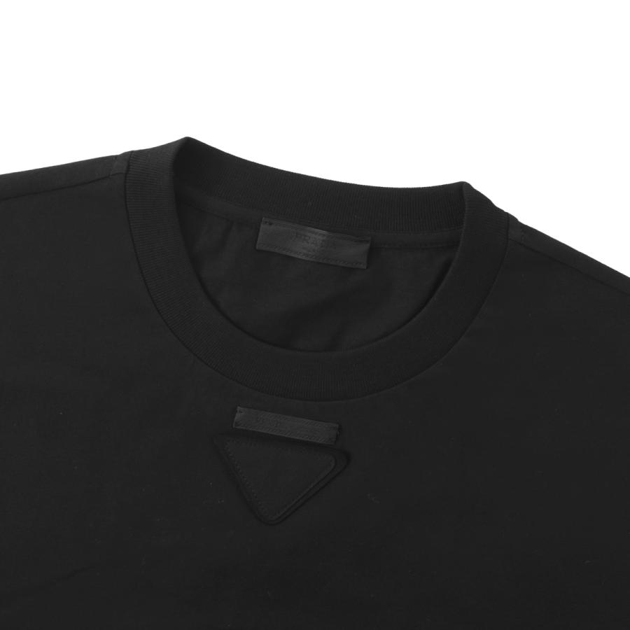 プラダ PRADA クルーネックTシャツ SHAPEABLE COTTON T-SHIRT シェイプド コットンTシャツ ブラック メンズ ujn979-ooo-11cd-f0002の画像