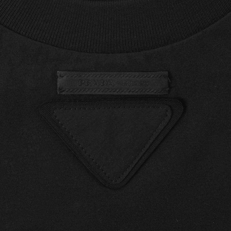 プラダ PRADA クルーネックTシャツ SHAPEABLE COTTON T-SHIRT シェイプド コットンTシャツ ブラック メンズ ujn979-ooo-11cd-f0002の画像