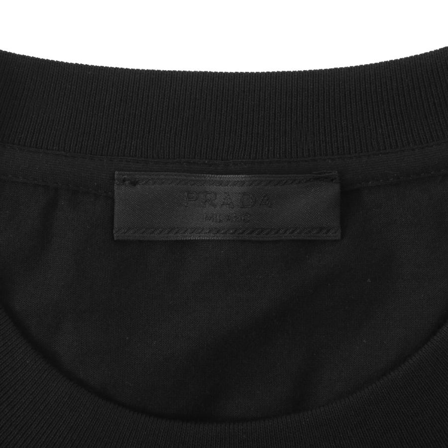 プラダ PRADA クルーネックTシャツ SHAPEABLE COTTON T-SHIRT シェイプド コットンTシャツ ブラック メンズ ujn979-ooo-11cd-f0002の画像
