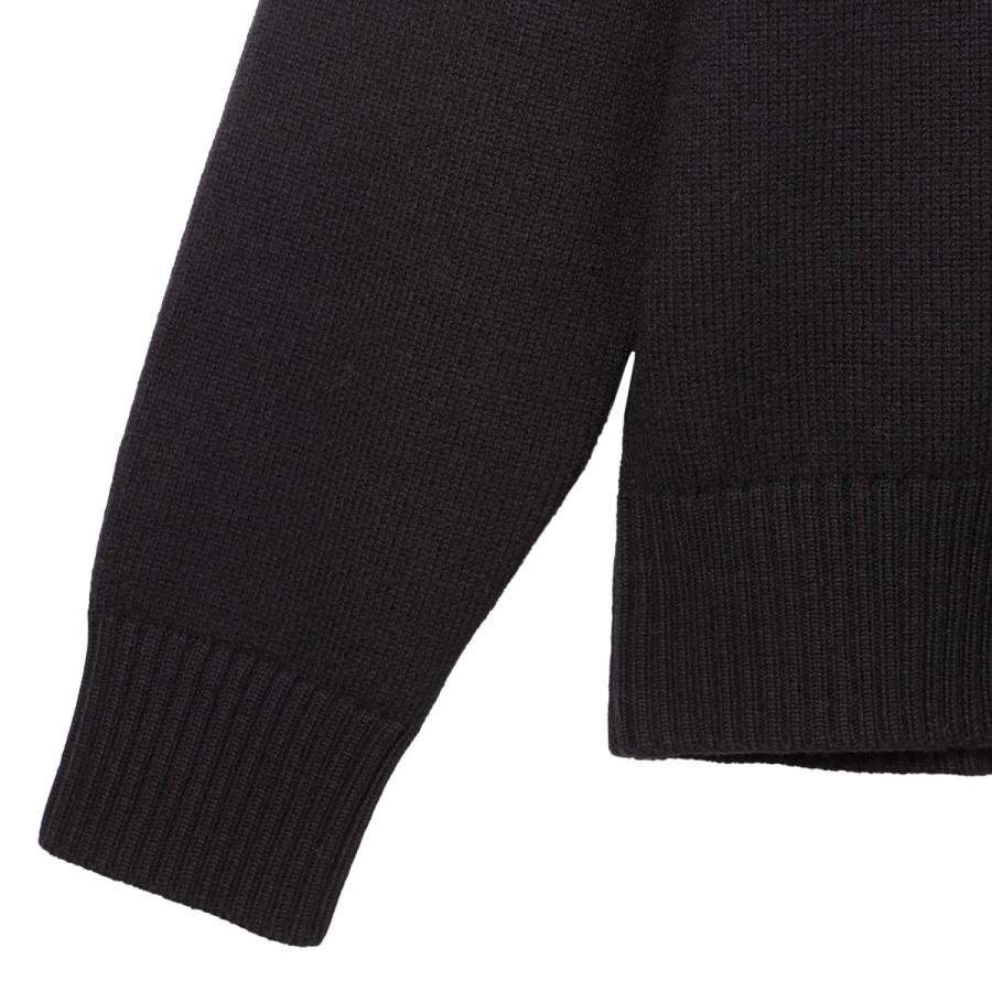 アミパリス AMI paris クルーネックニット ADC CREWNECK SWEATER メンズ レディース uks002-018-009-black-redの画像