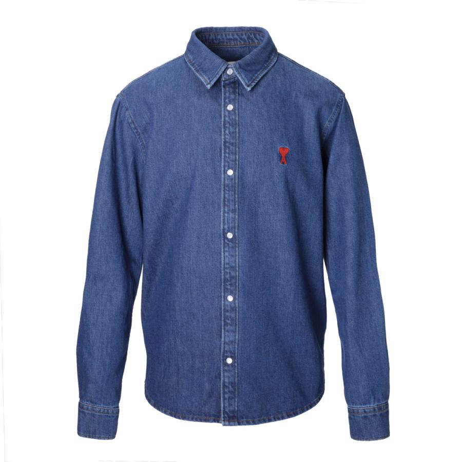 AMI Alexandre Mattiussi アミ デニムシャツ CHEMISE AMI DE COEUR MID