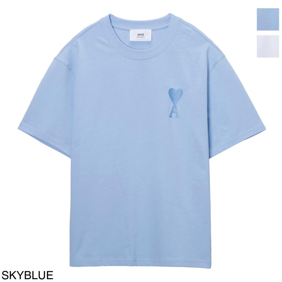 AMI Paris ハートロゴ Tシャツ ライトブルー XL AMI Alexandre Mattiussi アミパリス AMI PARIS クルーネックTシャツ