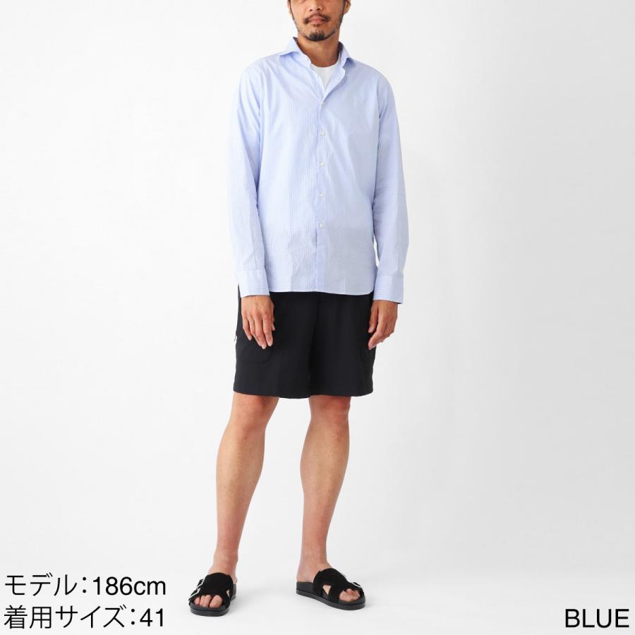 GUY ROVER（ギローバー） リネンシャツ WASH ホリゾンタルカラーシャツ