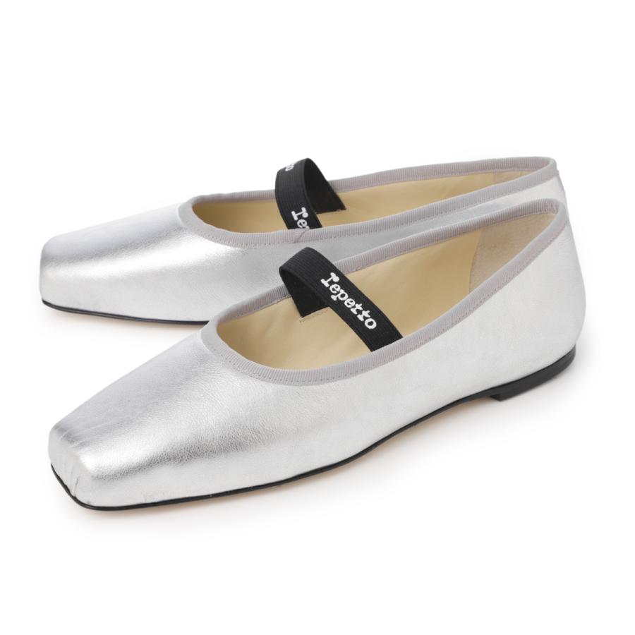 Repetto シルバー バレエシューズ 38 レペット repetto バレエシューズ LISBETH メリージェーン シルバー