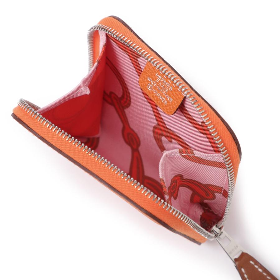 HERMES コインケース オレンジ 赤 紫 美品 HERMES エルメス コインケース オーストリッチ レッド 70