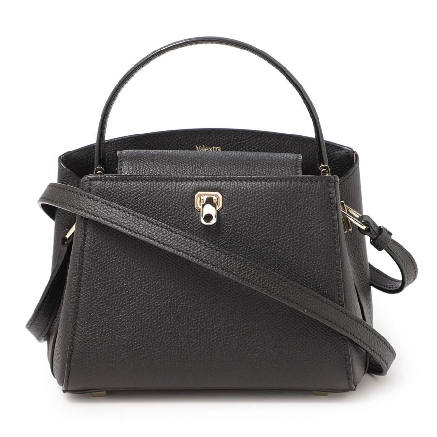 Valextra / ミニボストンバッグ ブラック バビラミディアム Valextra / ミニボストンバッグ ブラック バビラミディアム