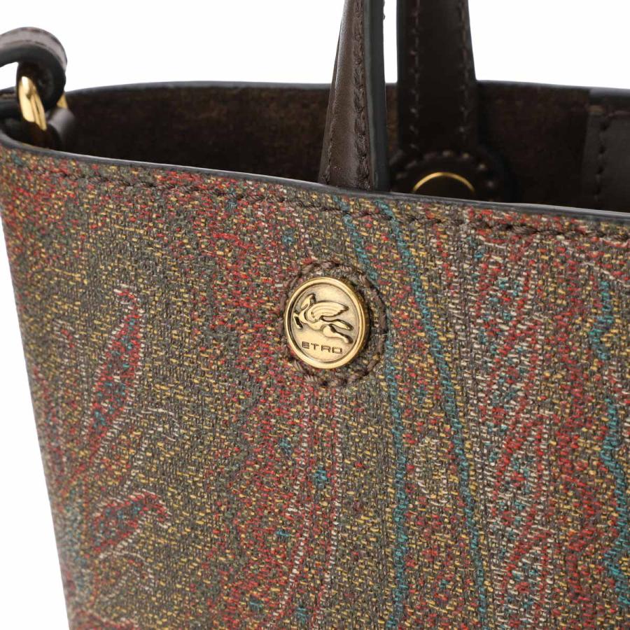エトロ ETRO トートバッグ MINI ETRO ESSENTIAL ARNICA BAG エトロエッセンシャル ブラウン レディース wp1d0043a-a001-m0019の画像
