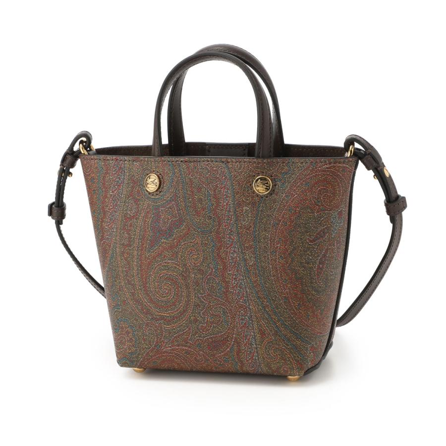 エトロ ETRO トートバッグ MINI ETRO ESSENTIAL ARNICA BAG エトロエッセンシャル ブラウン レディース wp1d0043a-a001-m0019の画像