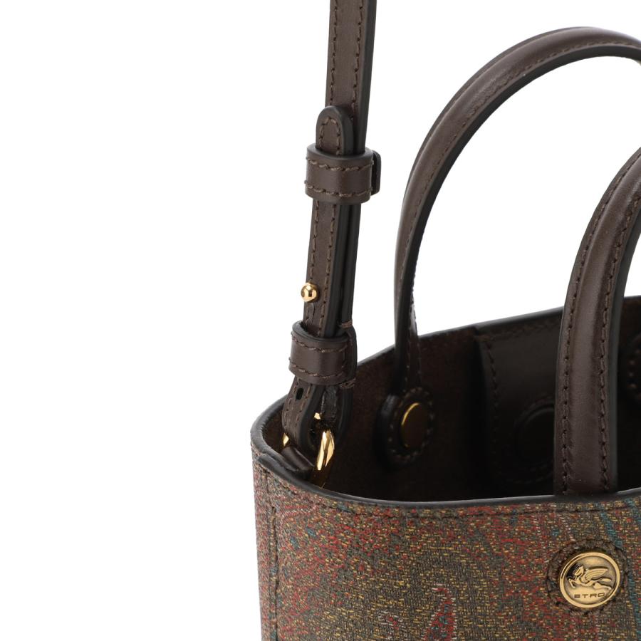 エトロ ETRO トートバッグ MINI ETRO ESSENTIAL ARNICA BAG エトロエッセンシャル ブラウン レディース wp1d0043a-a001-m0019の画像