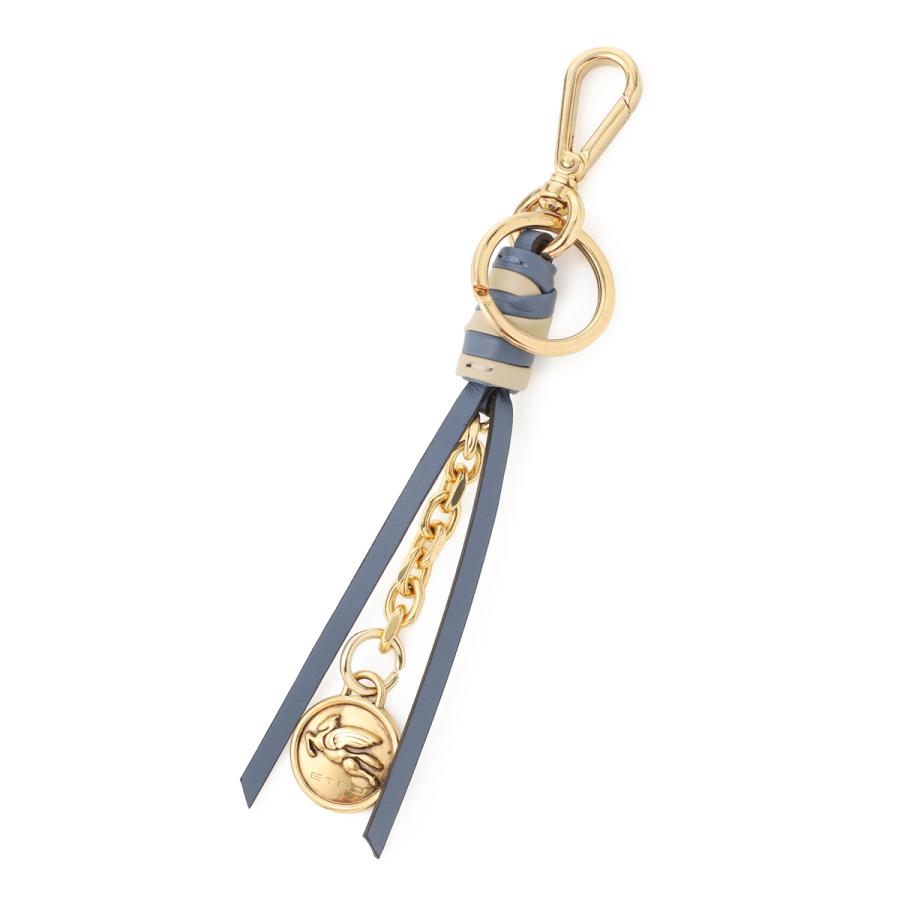 ETRO（エトロ） キーチャーム LEATHER CHARM WITH CHAIN AND PEGASO