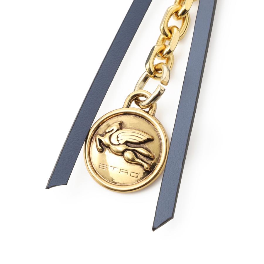 ETRO（エトロ） キーチャーム LEATHER CHARM WITH CHAIN AND PEGASO