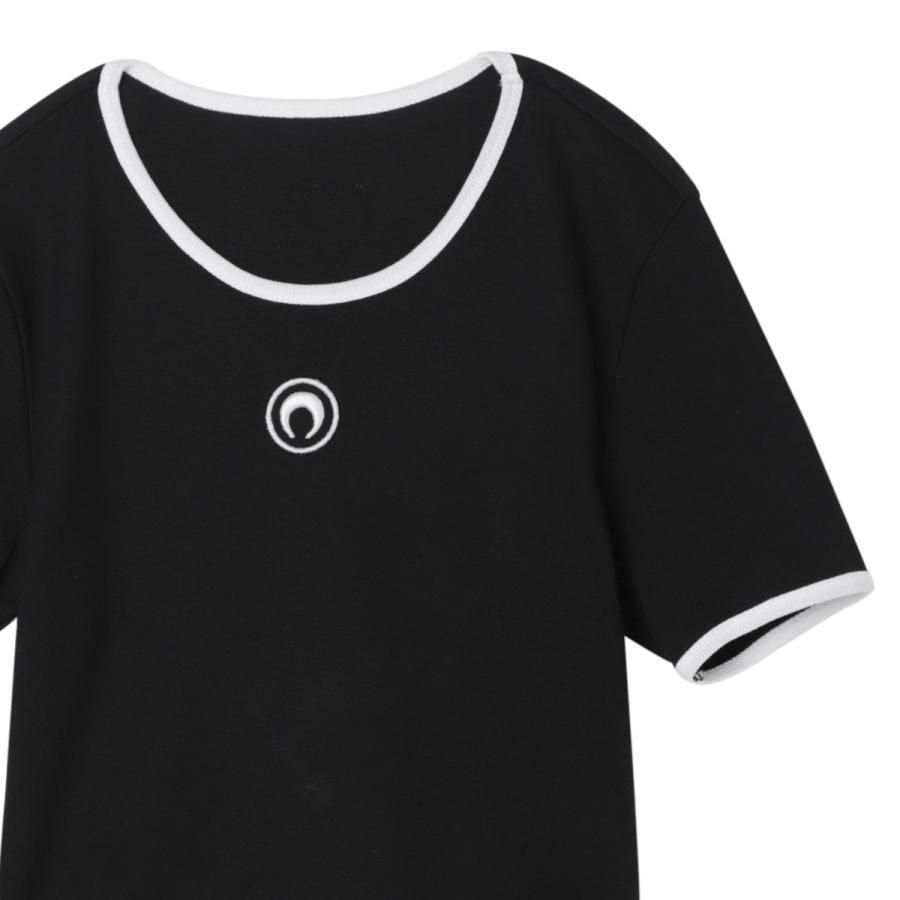 MARINE SERRE クロップドTシャツ マリーン セル MARINE SERRE クルーネックTシャツ MOON LOGO JERSEY