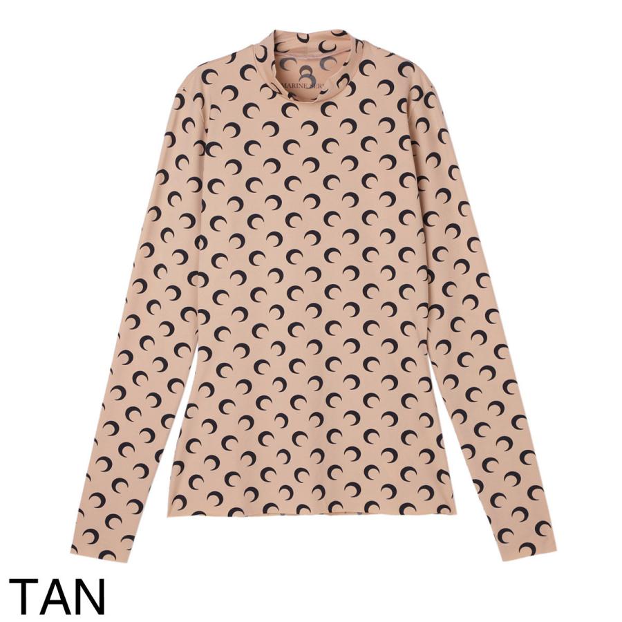 マリーン セル MARINE SERRE ハイネックカットソー MOON PRINTED