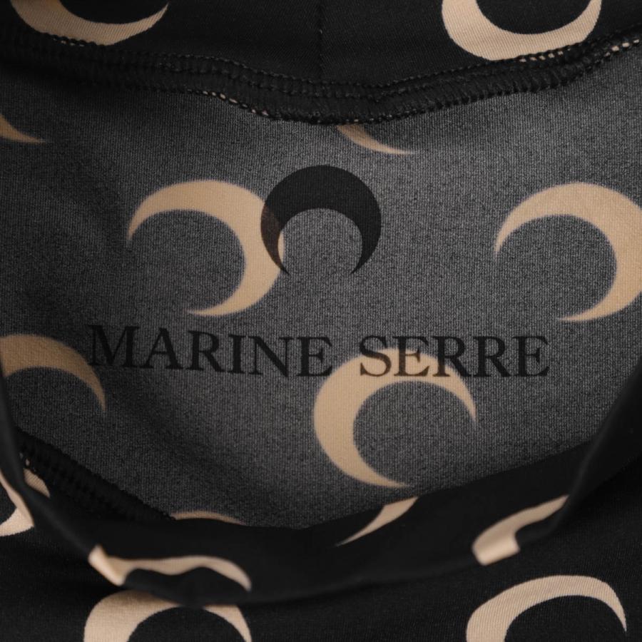 マリーン セル MARINE SERRE ハイネックカットソー MOON PRINTED JERSEY LS HIGHNECK TOP 三日月 モチーフ ジャージー レディース wts005a-cjer0001-it99の画像