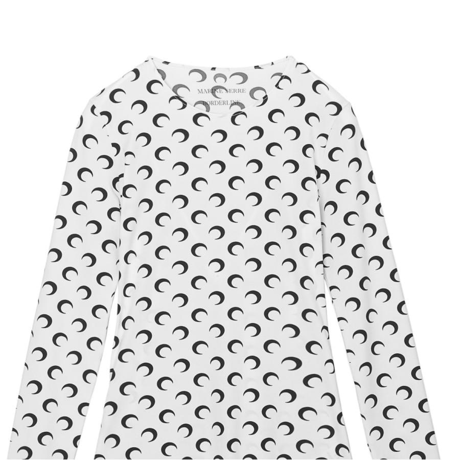 マリーン セル MARINE SERRE クルーネック長袖カットソー MOON PRINTED