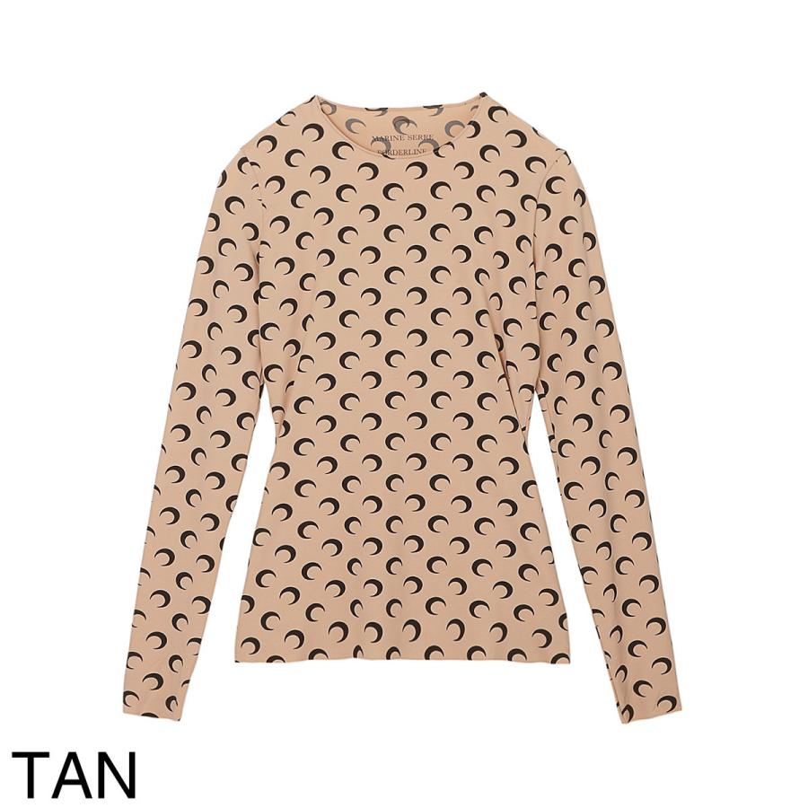 マリーン セル MARINE SERRE クルーネック長袖カットソー MOON PRINTED