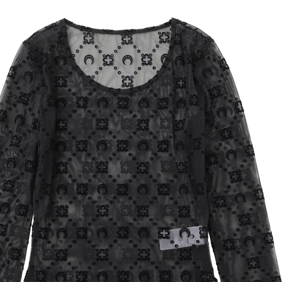 マリーン セル MARINE SERRE クルーネック長袖カットソー MOONOGRAM