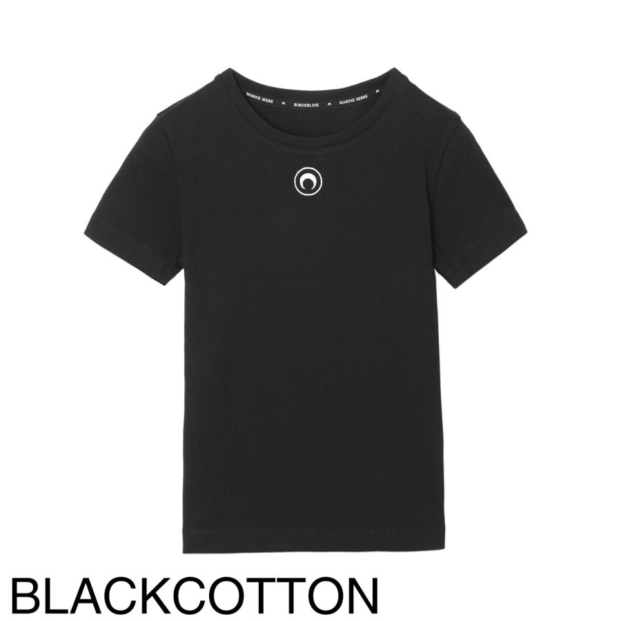 マリーン セル MARINE SERRE クルーネックTシャツ ORGANIC COTTON 1X1 