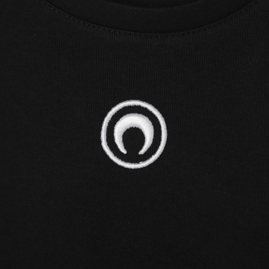 マリーン セル MARINE SERRE クルーネックTシャツ MOON LOGO JERSEY BABY FIT T-SHIRT レディース wtt012a-cjer0008-bk99の画像